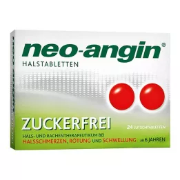 NEO-ANGIN Pastilhas para a garganta sem açúcar, 24 unidades