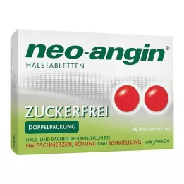 NEO-ANGIN Pastilhas para garganta sem açúcar, 48 unidades
