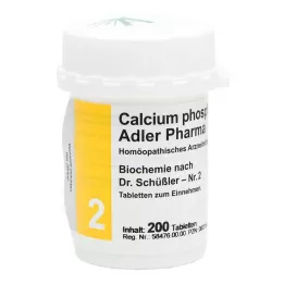 BIOCHEMIE Adler 2 Cálcio Fosfórico D 6 comprimidos, 200 unidades