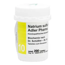BIOCHEMIE Adler 10 Natrum sulfuricum D 6 comprimidos, 200 unidades