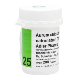 BIOCHEMIE Adler 25 Aurum chloratum natr.D 12 comprimidos, 200 unid