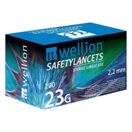 WELLION Lancetas de segurança descartáveis 23 G, 200 unidades