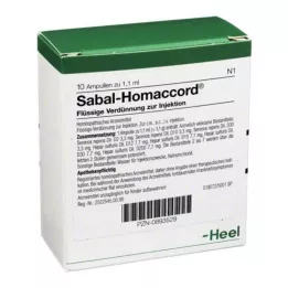 SABAL HOMACCORD Ampolas, 10 unidades