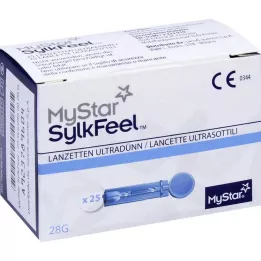 MYSTAR Lancetas SylkFeel 28 G, 25 unid