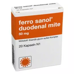 FERRO SANOL comprimido gastrorresistente de ácaro duodenal 50 mg, 20 unidades