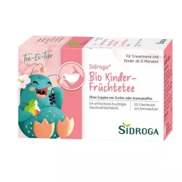 SIDROGA Sacos de filtro de chá de frutas orgânico para crianças, 20X1,5 g