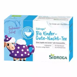SIDROGA Sacos de filtro de chá orgânico para crianças Good Night, 20X1,5 g