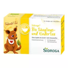 SIDROGA Sacos de filtro de chá orgânico para bebês e crianças, 20X1,3 g