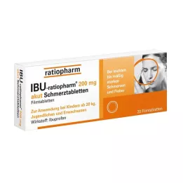 IBU-RATIOPHARM Comprimidos para dor aguda de 200 mg, comprimidos revestidos por película, 20 unidades