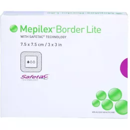 MEPILEX Conexão de espuma Border Lite 7,5x7,5 cm estéril, 5 unidades
