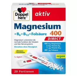 DOPPELHERZ Magnésio+Vitaminas B DIRECT Pellets, 20 unidades