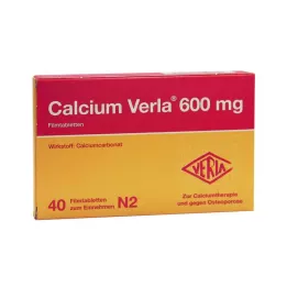 CALCIUM VERLA Comprimidos revestidos por película de 600 mg, 40 unidades