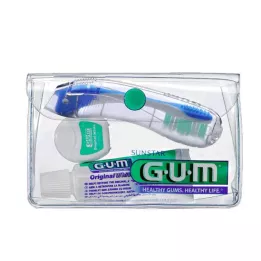 GUM Kit de viagem Escova de dentes + Fio dental + Pasta de dentes, 1 unidade