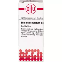STIBIUM SULFURATUM NIGRUM LM XXX Glóbulos, 5 g
