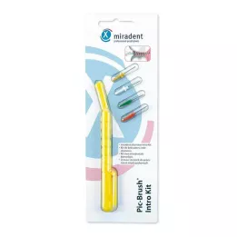 MIRADENT Kit de introdução Interd.Pic-Brush 1H+4B.amarelo, 1 peça