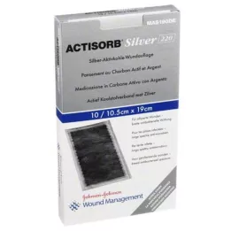ACTISORB 220 compressas estéreis de prata 10,5x19 cm, 10 unidades
