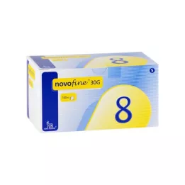 NOVOFINE 8 cânulas 0,30x8 mm, 100 unidades