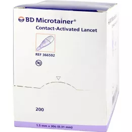BD MICROTAINER Lanceta roxa 30 G 1,5 mm, 200 unid