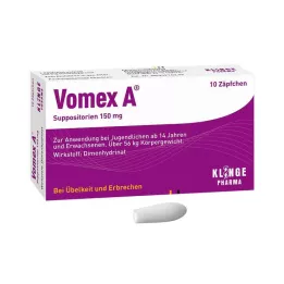 VOMEX Supositórios de 150 mg, 10 unidades