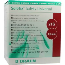 SOLOFIX Safety Univers.Lanzet.21 G Agulha 1,8 mm, 200 peças