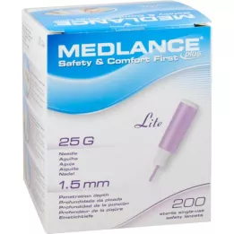 MEDLANCE Lancetas de segurança plus Lite 25 G, 200 unidades