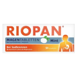 RIOPAN Magen Tabletten Mint 800 mg comprimidos mastigáveis, 50 unidades