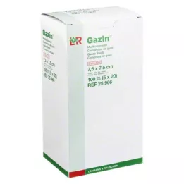 GAZIN Gaze comp. 7,5x7,5 cm estéril 12 camadas, 5X20 pcs