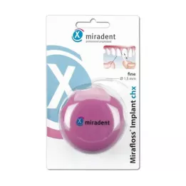 MIRADENT Fio dental Mirafloss Implant CHX fino, 50X15 cm
