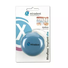 MIRADENT Fio dental Implante Mirafloss CHX médio, 50X15 cm