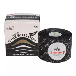 NASARA Kinesiotape 5 cmx5 m preto, 1 peça
