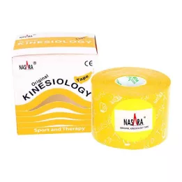 NASARA Kinesiotape 5 cmx5 m amarelo, 1 peça