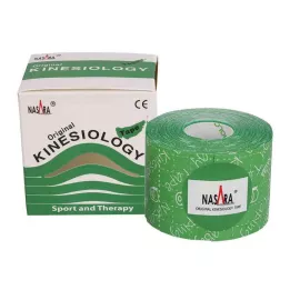 NASARA Fita Kinesio 5 cmx5 m verde, 1 peça