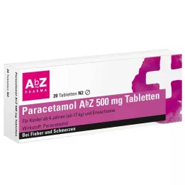 PARACETAMOL Comprimidos de AbZ 500 mg, 20 unidades