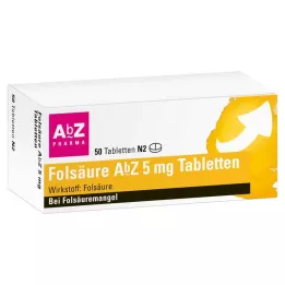 FOLSÄURE Comprimidos de AbZ 5 mg, 50 unidades