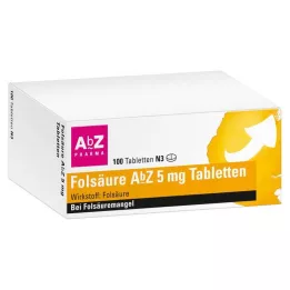 FOLSÄURE Comprimidos de AbZ 5 mg, 100 unidades