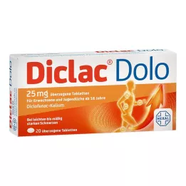 DICLAC Comprimidos revestidos de Dolo 25 mg, 20 unidades