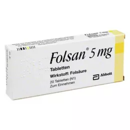 FOLSAN Comprimidos de 5 mg, 20 unidades