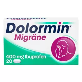 DOLORMIN Comprimidos revestidos por película para enxaqueca, 20 unidades