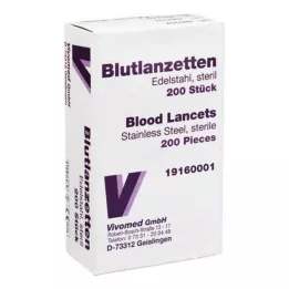 BLUTLANZETTEN Metal simples, 200 peças