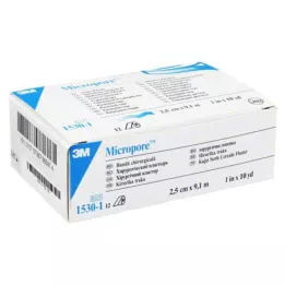MICROPORE Pacote de lã 2,5 cmx9,1 m branco 1530-1, 12 unid