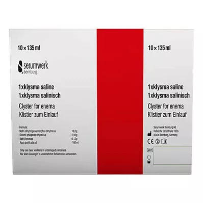 KLYSMA 1x solução salina, 10X135 ml