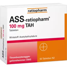 ASS-ratiopharm 100 mg TAH comprimidos, 50 unidades