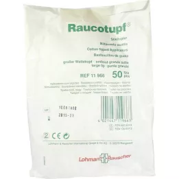 RAUCOTUPF Cotonete grande com cabeça de algodão, 50 unidades