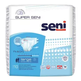 SUPER SENI Calças de incontinência para adultos tamanho 3 L, 10 peças