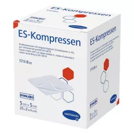 ES-KOMPRESSEN estéril 5x5 cm 8 vias, 25X2 pcs