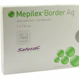 MEPILEX Curativo de espuma Border Ag 7x7,5 cm estéril, 5 unidades