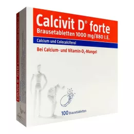 CALCIVIT Comprimidos efervescentes D forte, 100 unidades