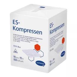 ES-KOMPRESSEN não estéril 10x10 cm 8 vias, 100 unidades