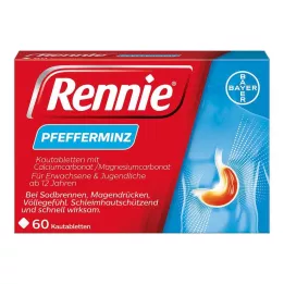 RENNIE Comprimidos mastigáveis, 60 unidades
