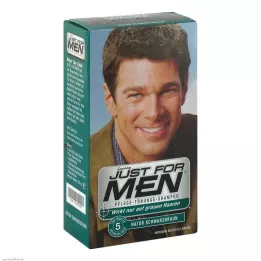 JUST para homens shampoo matizador preto-marrom, 60 ml